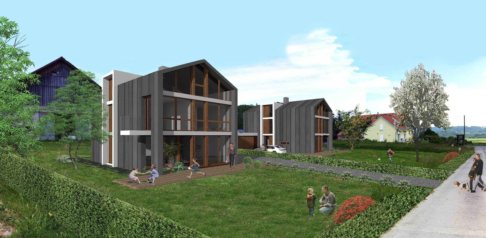 Ménières – Villas Jumelées par le garage